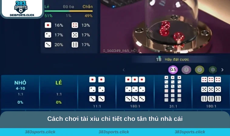 Cách chơi tài xỉu chi tiết cho tân thủ nhà cái
