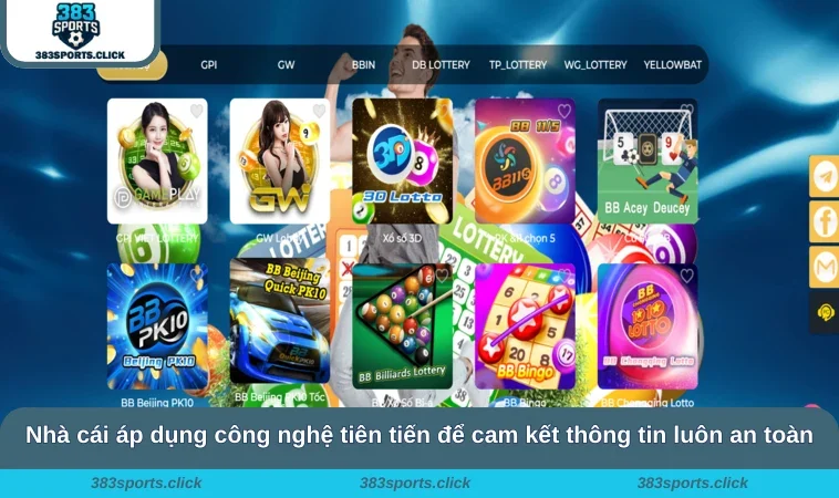 Chính Sách Bảo Mật 383SPORTS 3 Nhà cái áp dụng công nghệ tiên tiến để cam kết thông tin luôn an toàn