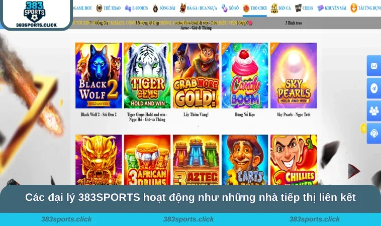 Đại Lý 383SPORTS 1 Các đại lý 383SPORTS hoạt động như những nhà tiếp thị liên kết