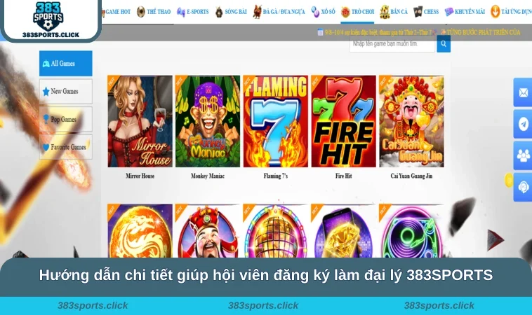 Đại Lý 383SPORTS 2 Hướng dẫn chi tiết giúp hội viên đăng ký làm đại lý 383SPORTS