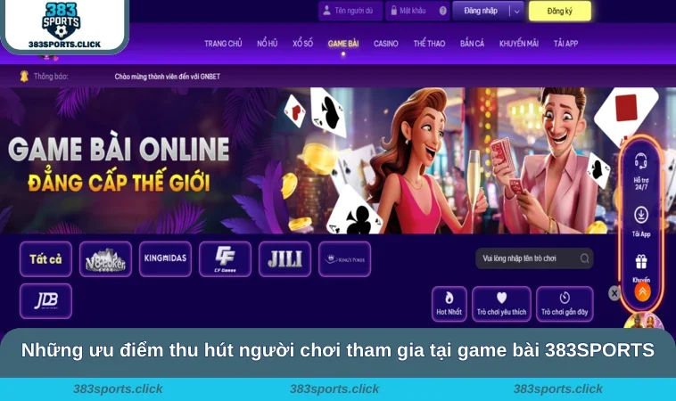 Game Bài 383SPORTS 2 Những ưu điểm thu hút người chơi tham gia tại game bài 383SPORTS