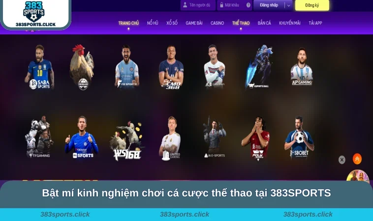 Thể Thao 383SPORTS 3 Bật mí kinh nghiệm chơi cá cược thể thao tại 383SPORTS